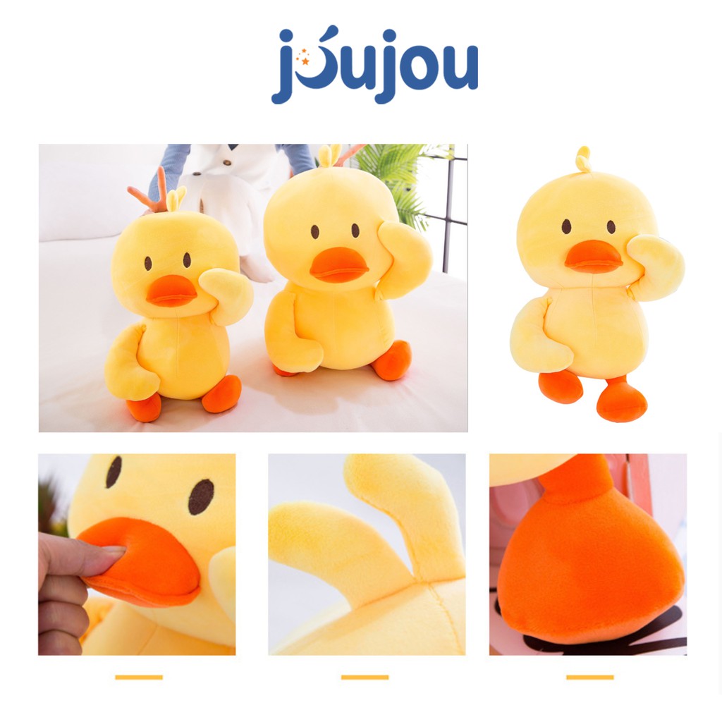 Gấu bông vịt vàng nhồi bông cute size 30cm cao cấp JouJou mềm mịn dễ thương cho bé