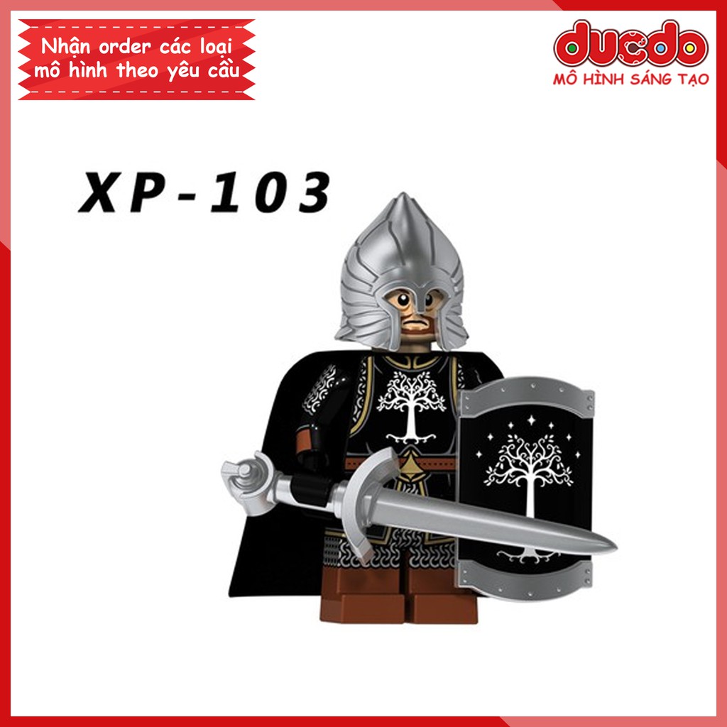 Minifigures lính Gondor The Lord Of The Rings chúa nhẫn giáp xịn - Đồ Chơi Lắp Ghép Xếp Hình Mini Mô hình Koruit 1014 KT