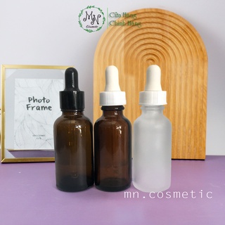 Chai thuỷ tinh đựng serum, tinh dầu loại bóp giọt 30ml