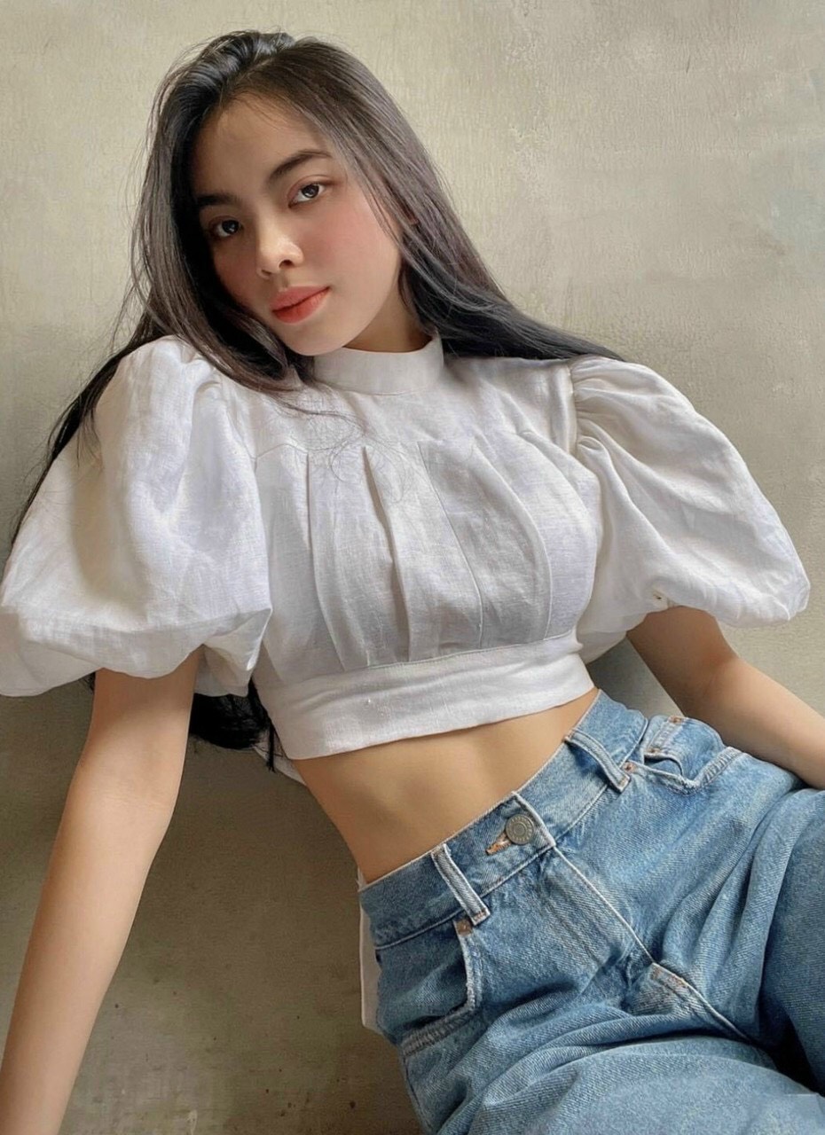 Áo croptop trắng cổ yếm cột nơ lưng💖 KÈM ẢNH THẬT 💖 BAO KIỂM ❌