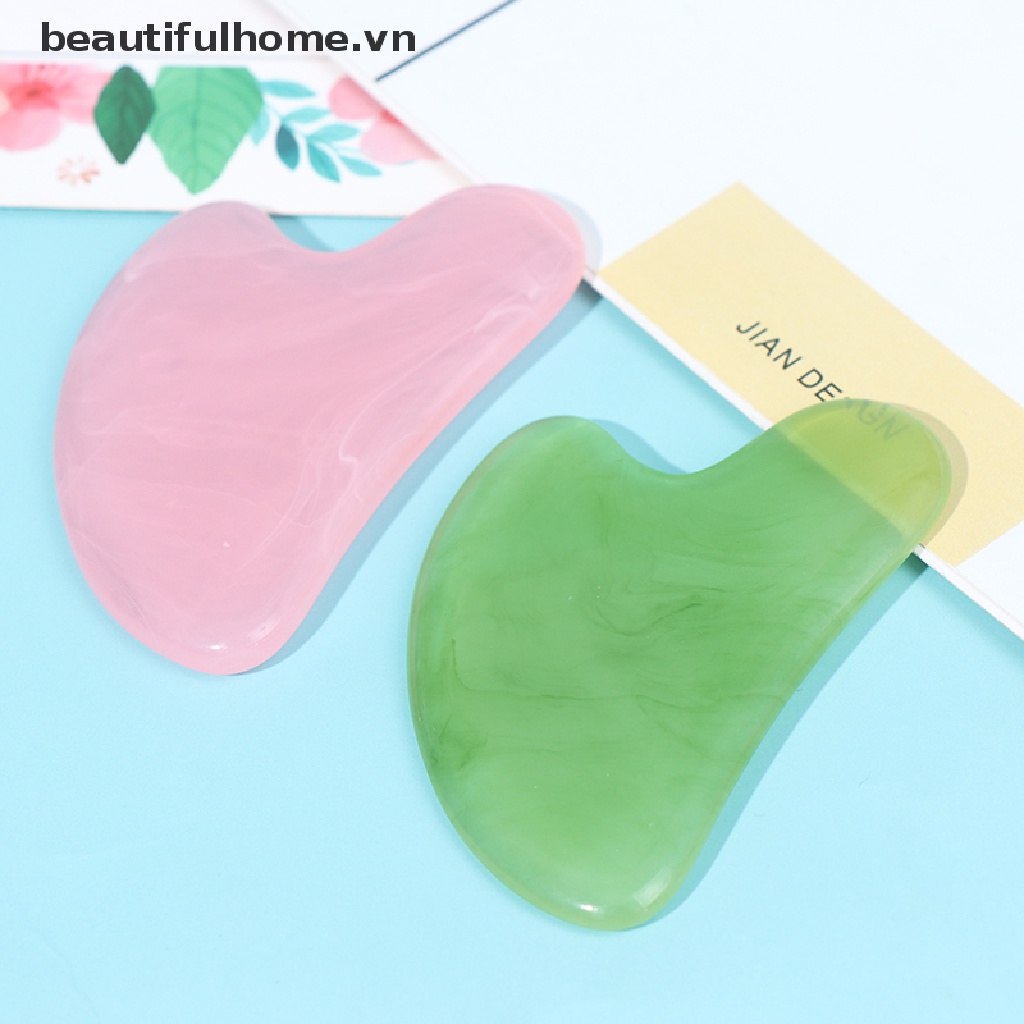 Dụng Cụ Mát Xa Gua Sha Bằng Đá Ngọc Bích Tự Nhiên Xóa Nếp Nhăn