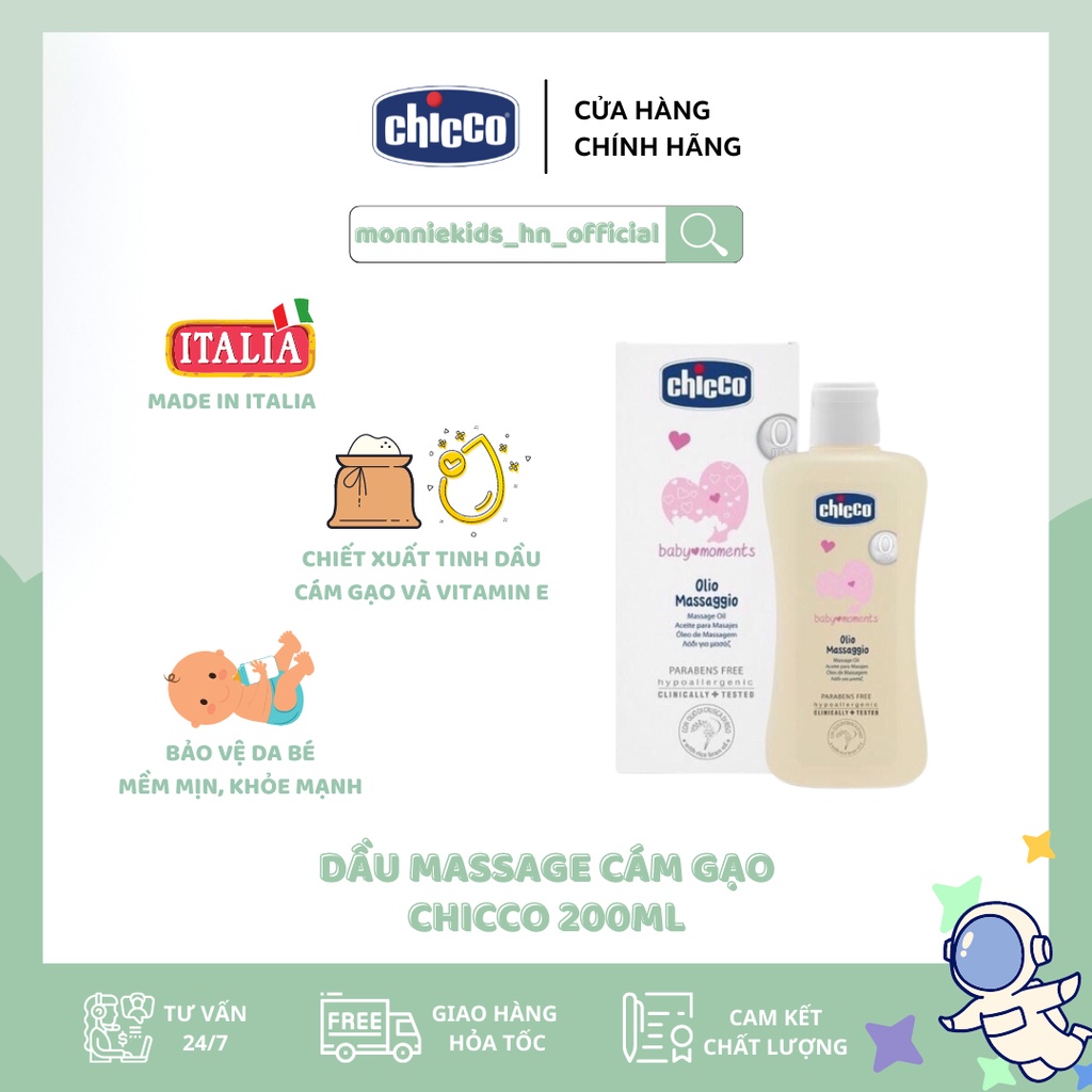 DẦU MASSAGE DƯỠNG DA CHICCO