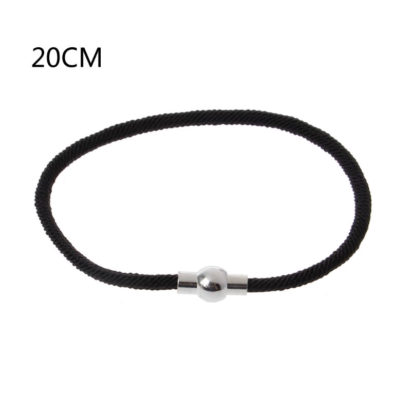 Vòng tay bện màu đỏ/đen có khóa nam châm thời trang