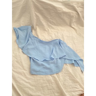 Thanh lý tủ đồ :: áo lệch vai xanh trơi size m
