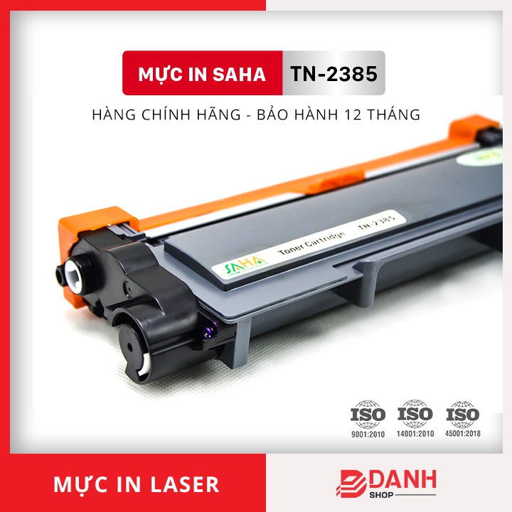 Hộp mực in SAHA TN-2385 - CÓ NẮP NẠP MỰC - Dùng cho máy in Brother - Hàng Chính Hãng (BOX)