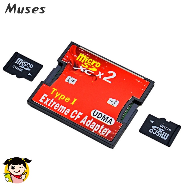 Thẻ chuyển đổi Micro SD SDHC SDXC TF kép sang thẻ CF type I nhỏ gọn tiện dụng