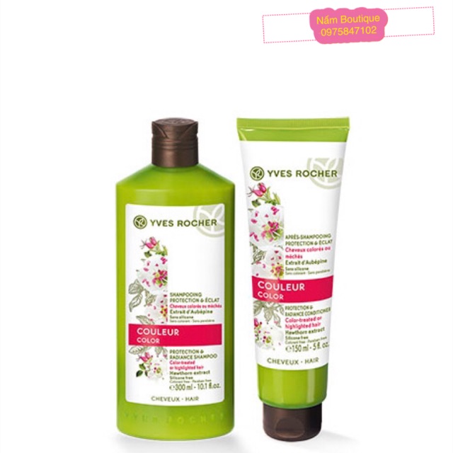 Cặp dầu gội xả cho tóc nhuộm yves rocher