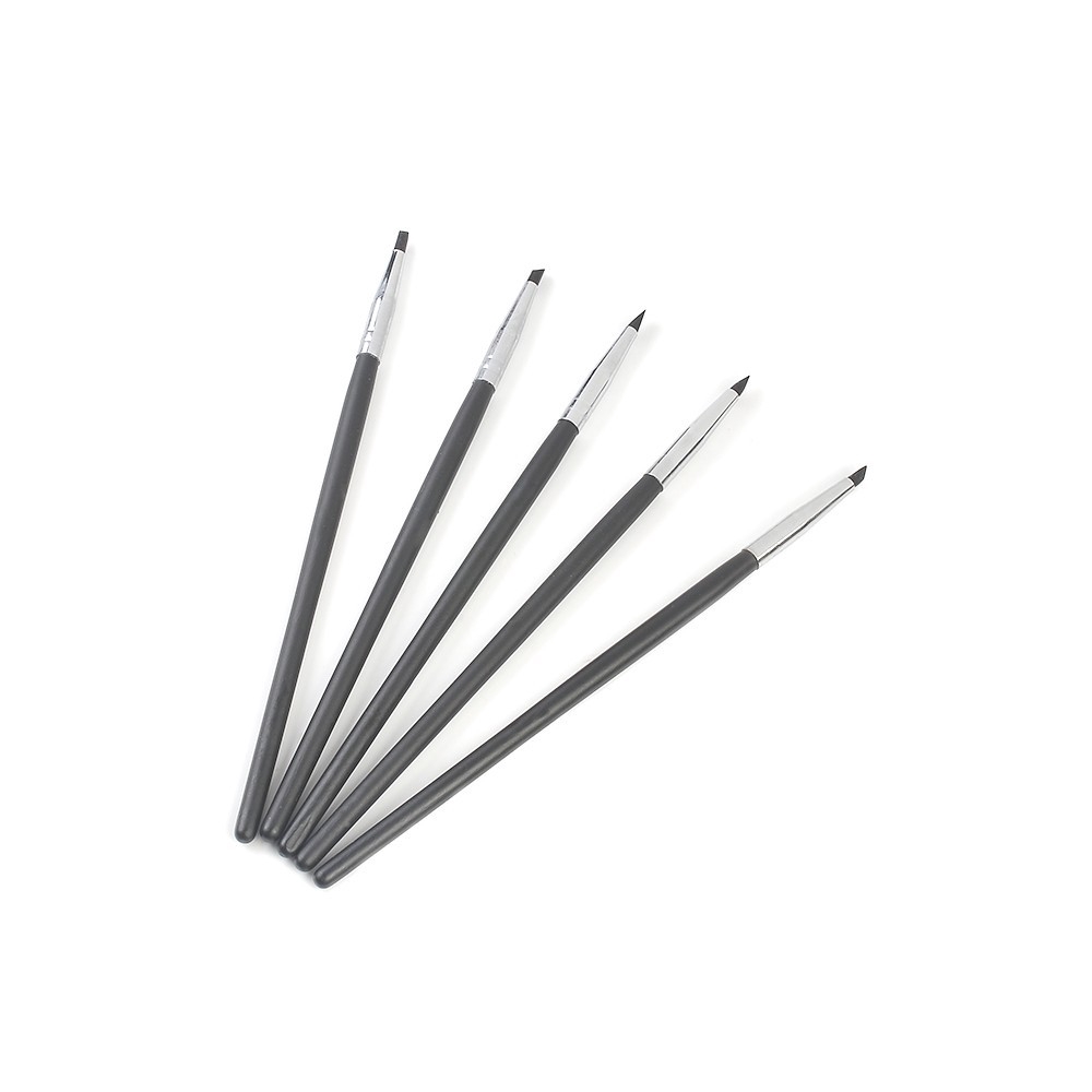 5pcs/set Clay Trim Soft Pen Clay Plastic Silicone Pen Oil Painting Eraser White Paint Brush