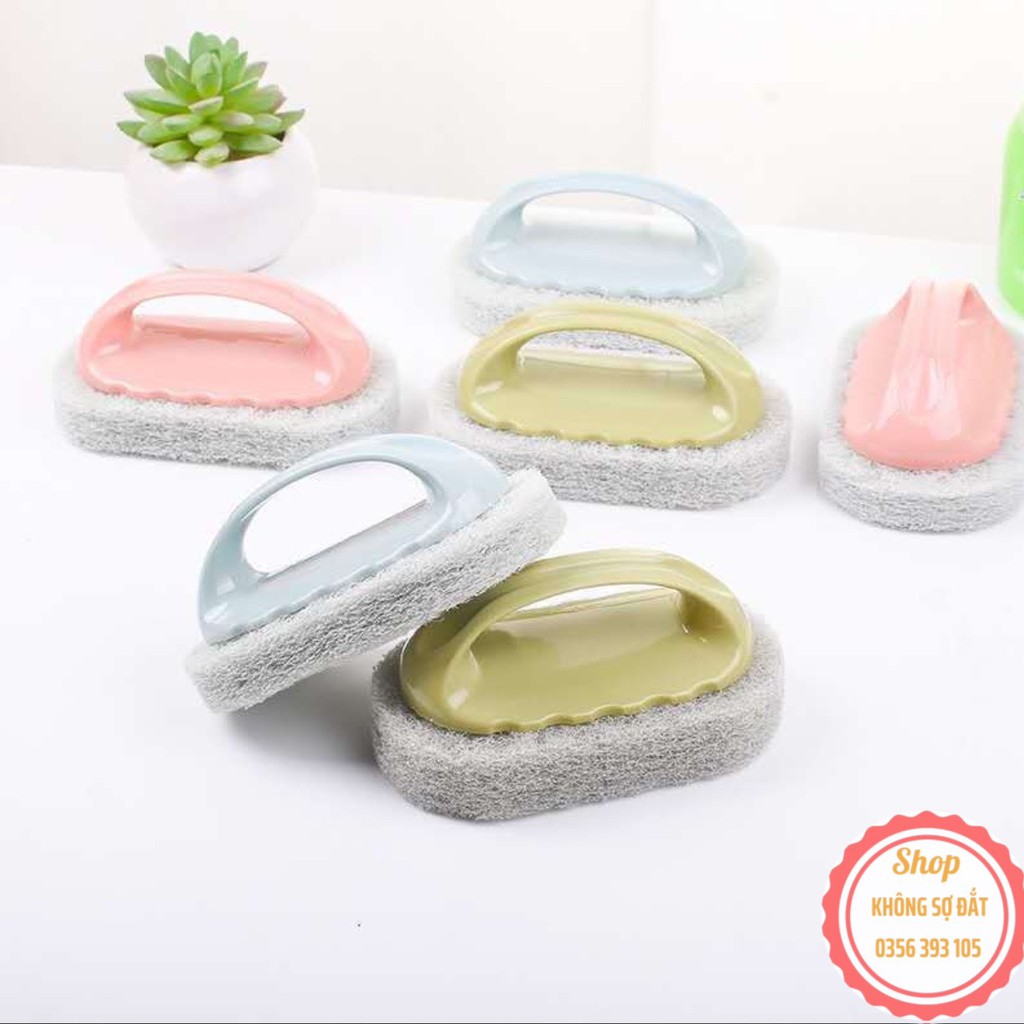 Cọ tường, cọ bồn rửa mút mềm có tay cầm
