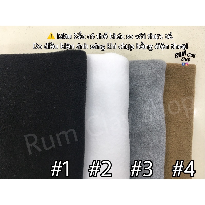 Vải nỉ Lông Cừu #1 đến #12 dành cho Doll, Obitsu