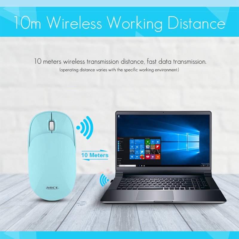 IMICE Mini 2.4G Chuột không dây Mute Slim Mouse Thời trang Văn phòng Chuột không dây