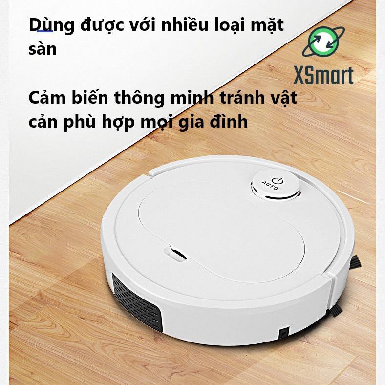 Robot Hút Bụi Lau Nhà Thông Minh ES350 PRO Cao Cấp 3 Trong 1, Cảm Biến Chạm, Chống Va Chạm Thông Minh Có Led