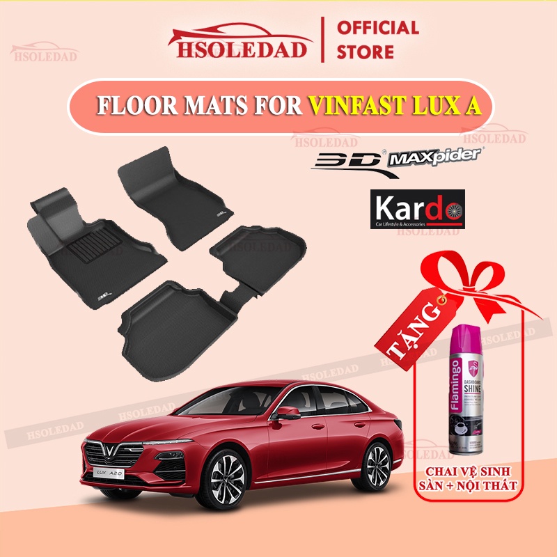 Thảm lót sàn cho xe VINFAST LUX A /BMW Series 5 F10 bằng khuôn đúc hãng Kardo hoặc 3D MAXpider KAGU, Chất liệu an toàn