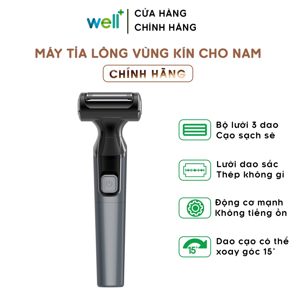 Máy Cạo Lông Vùng Kín Cho Nam Công Nghệ Thiết Kế Đặc Biệt 3 Lưỡi Dao An Toàn Tuyệt Đối Với Vùng Da Nhạy Cảm