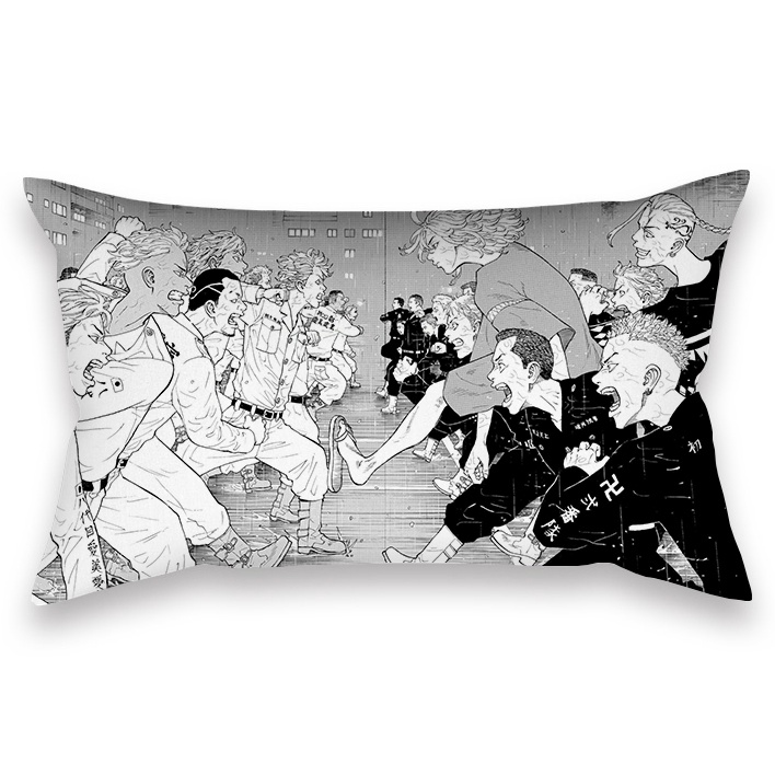 Vỏ Gối Chữ Nhật In Hình Anime Tokyo Revengers 50X30Cm