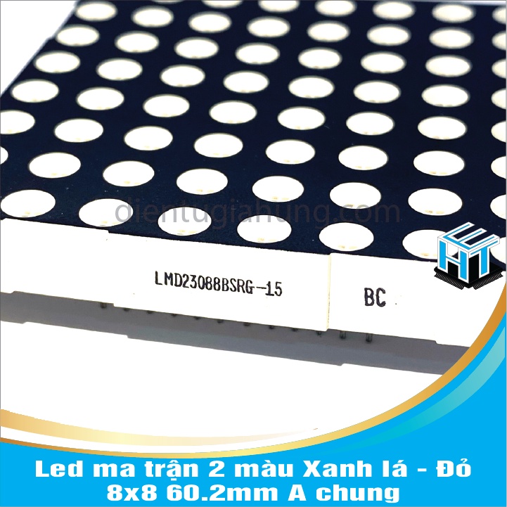 1 Con Led A chung ma trận 2 màu Xanh lá - Đỏ 8x8 60.2mm