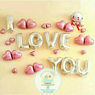 Sét bóng trang trí I LOVE YOU