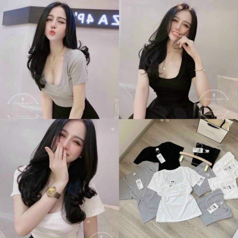 ÁO CROPTOP XINH CỔ VUÔNG CỰC HOT aloha.shop91