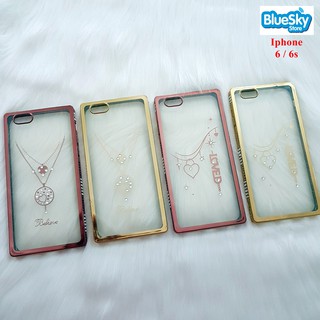 Ốp lưng Iphone 6 / 6s Dada ốp vuông đính 3 hàng đá