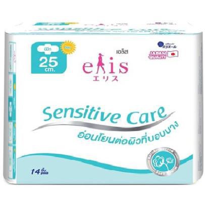 [Mua 1 tặng 1] gói Băng vệ sinh siêu mềm Elis Sensitive Care Natural Cotton 25 cm ( 14 miếng/gói )