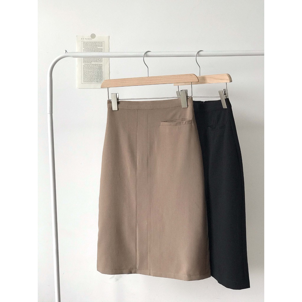 Chân váy công sở KHO dáng A hàng thiết kế chất dày dặn không nhăn | BigBuy360 - bigbuy360.vn