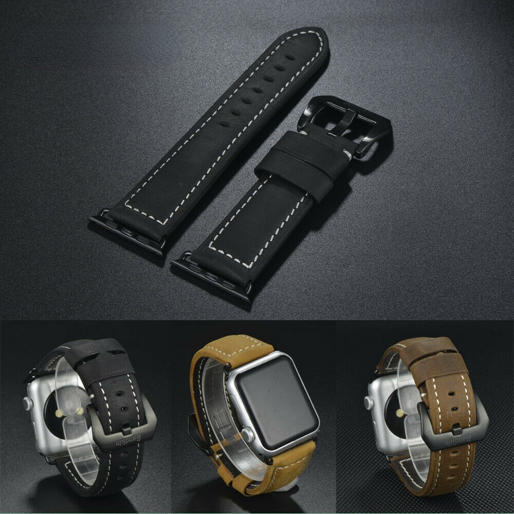 Dây Đeo Đồng Hồ Bằng Da Phong Cách Vintage Dành Cho Apple watch 49mm 44mm 40mm 45mm 41mm 42mm 38mm 40 44 45mm Ultra Series 7 6 3 SE 8