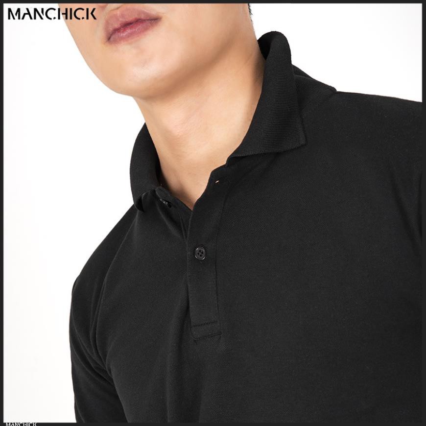 Áo Polo Nam Thun Cá Sấu ManChick Trơn Basic Nhiều Màu Đen, Trắng, Hồng, Đỏ Đô, Xanh Đâm, Xanh Nhạt PL01  ྇