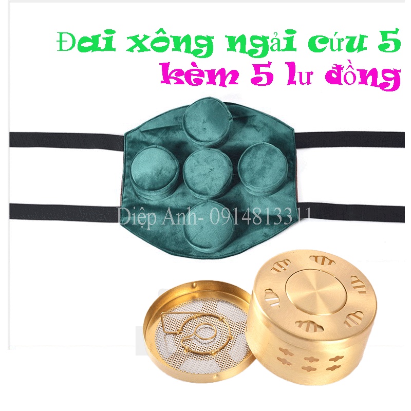 Đai xông ngải cứu 4-̀̀5- Đai xông ngải cứu kèm lư đồng