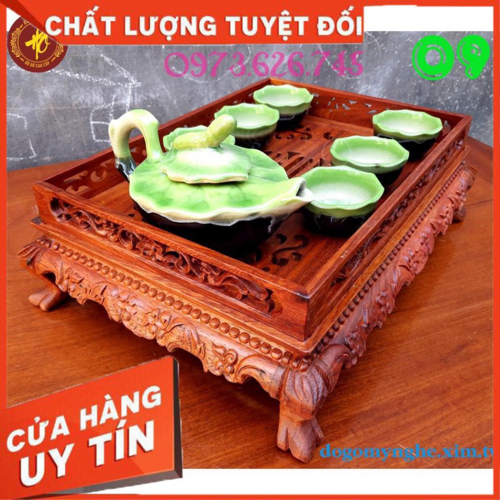 Khay trà bàn trà gỗ hương, khay rồng chầu chân quỳ - ĐÚNG ẢNH ĐÚNG MẪU