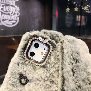 Ốp Lưng Điện Thoại iPhone Hình Tai Thỏ Có Quai Đeo Sang Trọng Thể Hiện Sự Đẳng Cấp