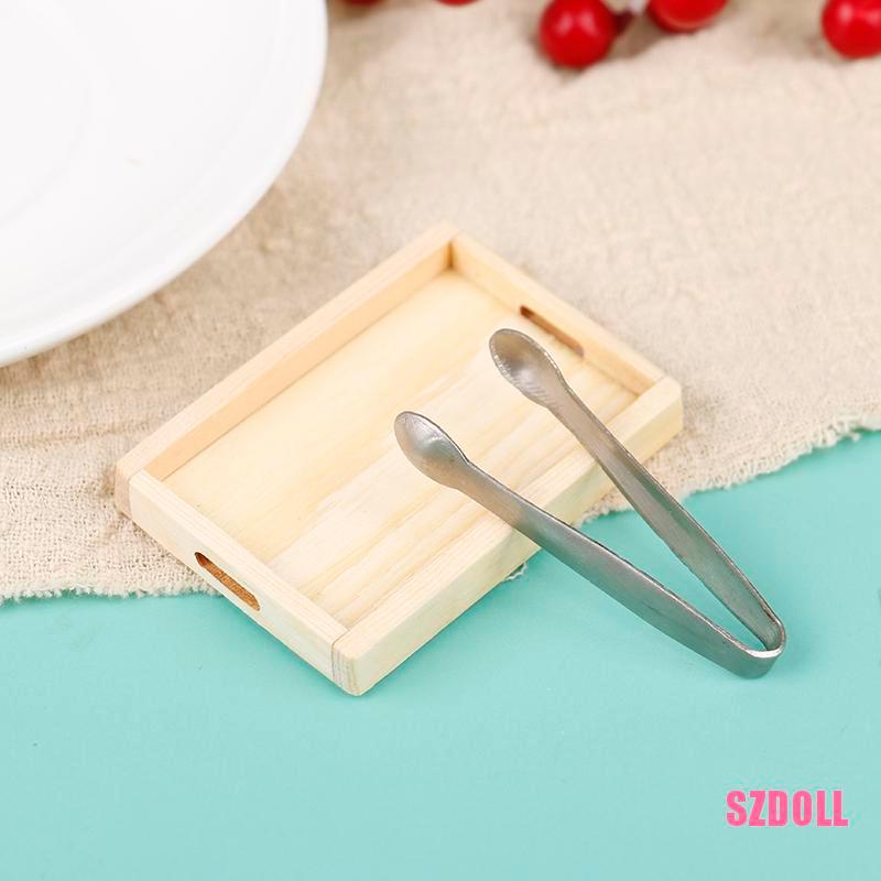 Set 2 Khay Gỗ Mini Tỉ Lệ 1:12 Dành Cho Nhà Búp Bê