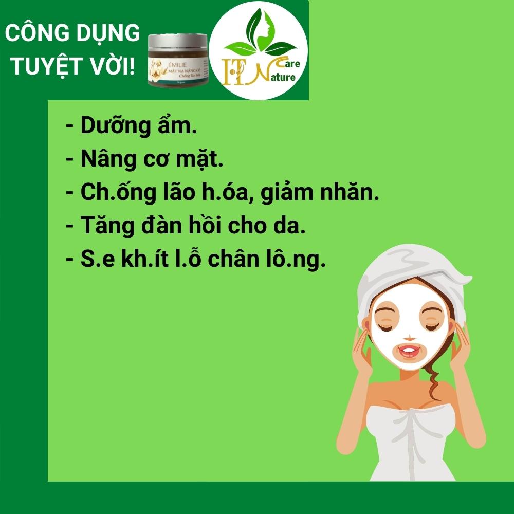Mặt nạ nâng cơ Emilie 50g ch.ống lão h.óa tươi trẻ că.ng mịn da HT Nature Care