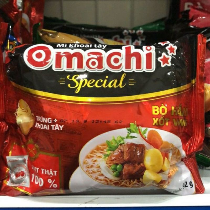 Thùng 30 gói Mì Omachi Special Bò hầm xốt vang gói 92g