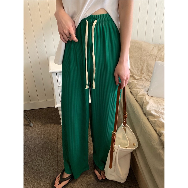 Quần XIAOZHAINV dài lưng cao ống rộng thời trang cho nữ có 6 màu để lựa chọn