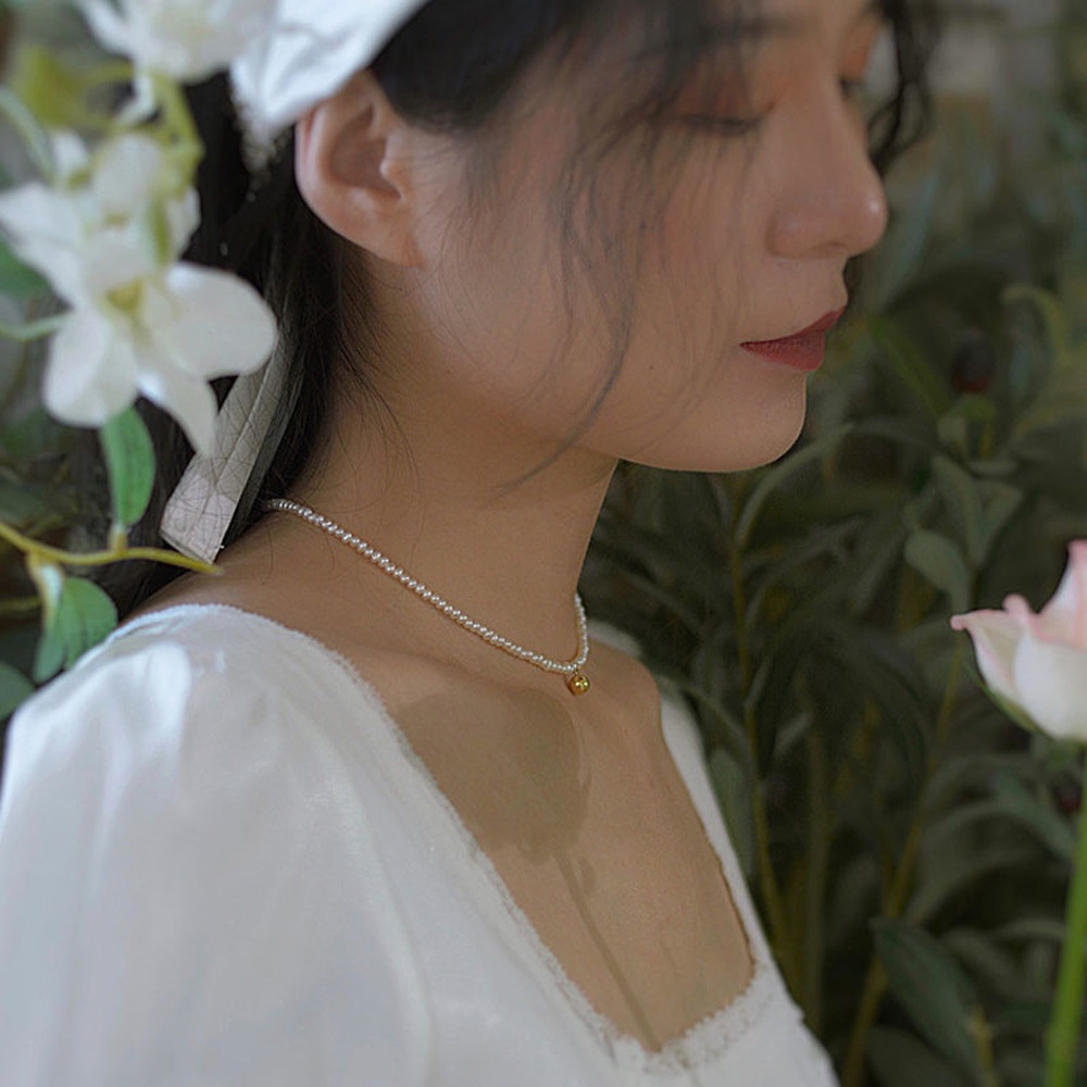 Vòng cổ choker đính hạt ngọc trai giả xinh xắn cho nữ