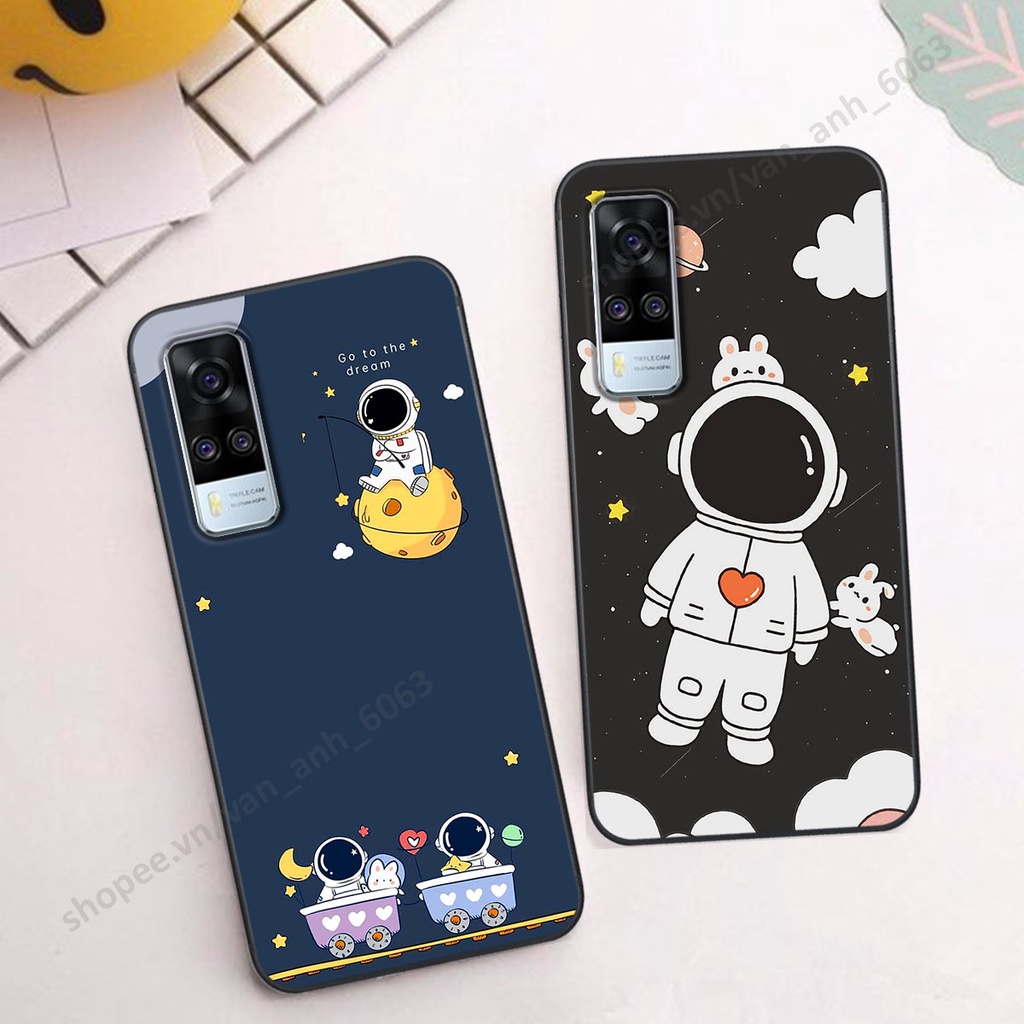 Ốp Vivo Y51 2020 hình bầu trời, phi hành gia đẹp, ốp lưng điện thoại vivo viền dẻo cao cấp