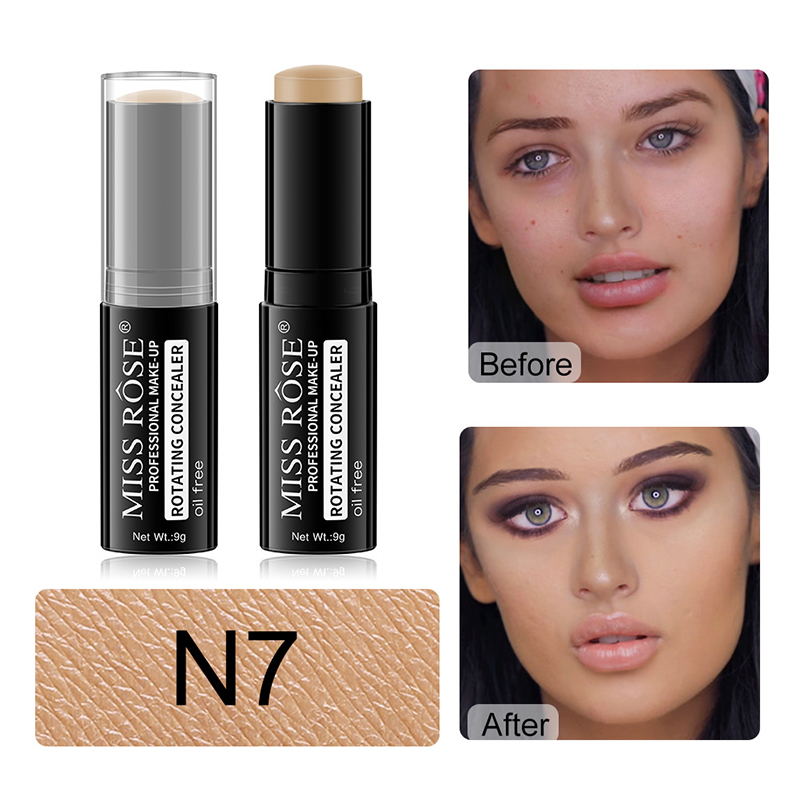 [Hàng mới về] Kem che khuyết điểm MISS ROSE che mụn tiện dụng chất lượng cao