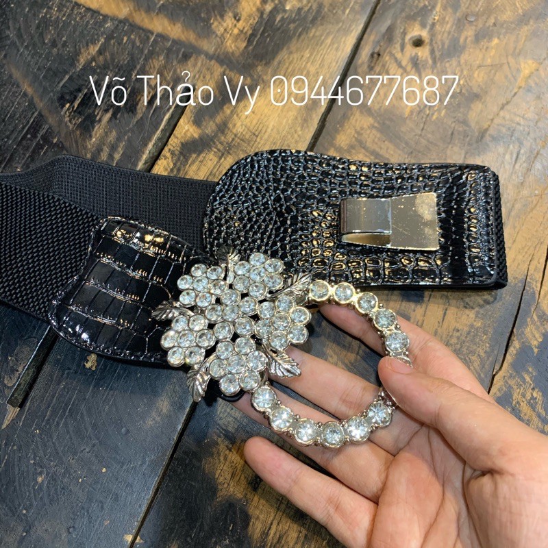 Đai váy bản 6 cm, lưng thun co giãn