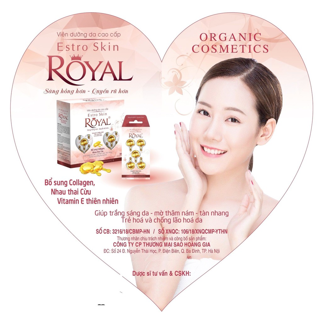 Viên bôi dưỡng da collagen cao cấp ESTRO SKIN ROYAL