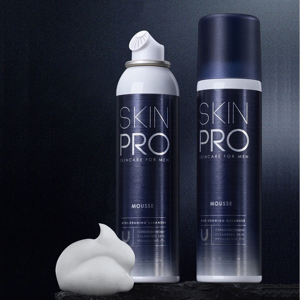 Sữa rửa mặt Skin Pro Blueman dưỡng ẩm, kiểm soát dầu, tẩy tế bào chết dành cho nam 120ml