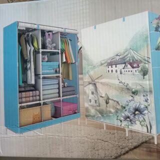 Tủ quần áo 3d 3 buồng 8 ngăn.