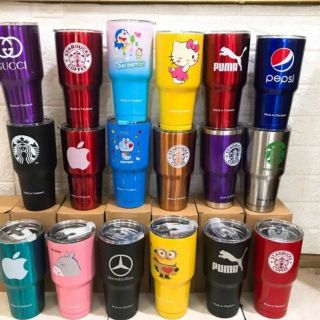 Combo ly giữ nhiệt Thailand 900ml (tặng túi + 2 ống hút và cọ rửa)