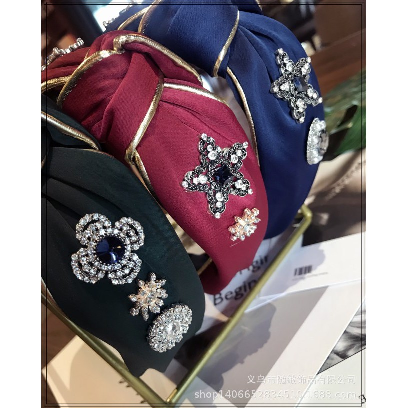 Băng đô cài tóc Hàn Quốc hàng siêu VIP đính đá cực sang chảnh C73363