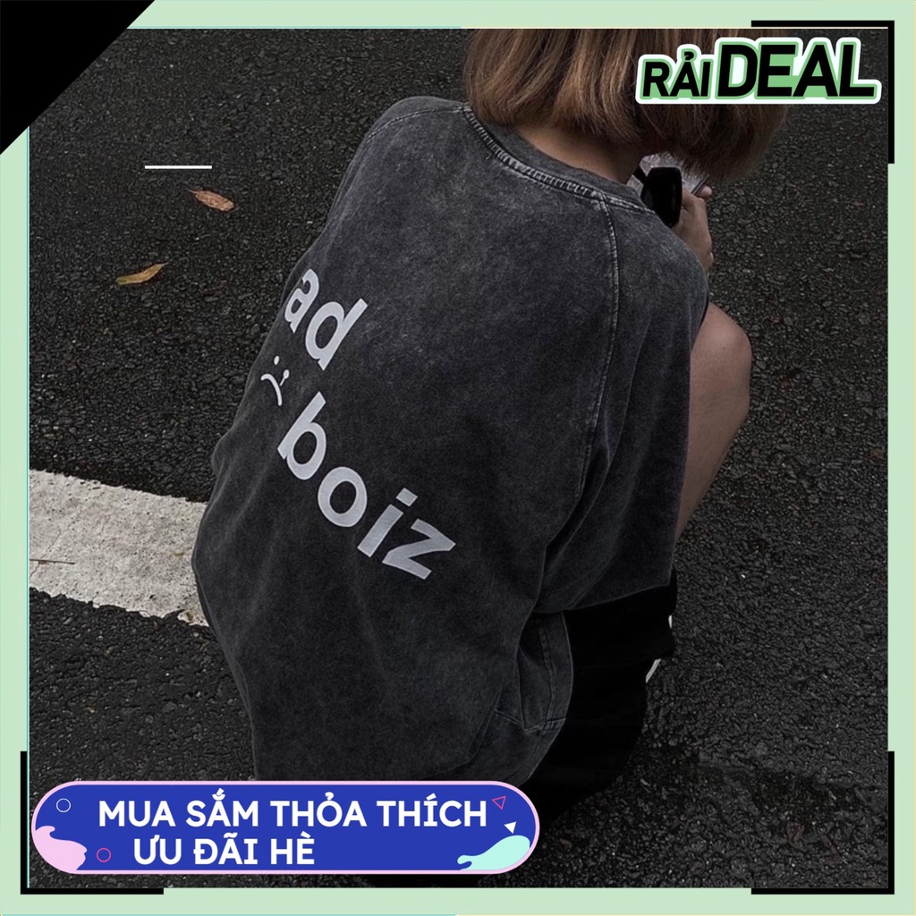 Áo sadboiz AT15 sadtagram nam nữ Tay Lỡ WASH Xám , Áo phông sadboiz chính hãng nam nữ from rộng unisex trẻ trung | BigBuy360 - bigbuy360.vn