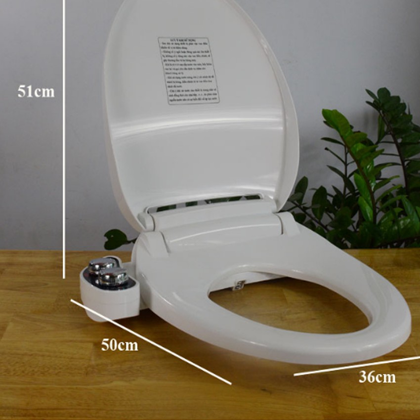 Nắp bồn cầu thông minh Luva Bidet LB-204 - 2 chế độ rửa, nóng - lạnh