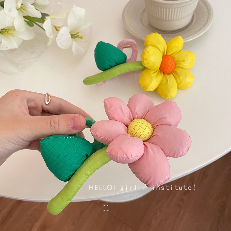 Kẹp Tóc Một Bên Hình Hoa Phong Cách Hàn Quốc Năm Mới Cho Nữ