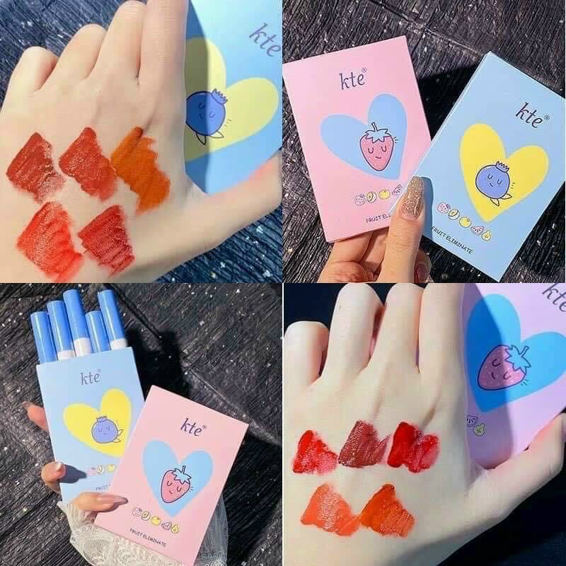 Set 5 Cây Son Kem Lì KTE Fluffy Matte Lip Glaze