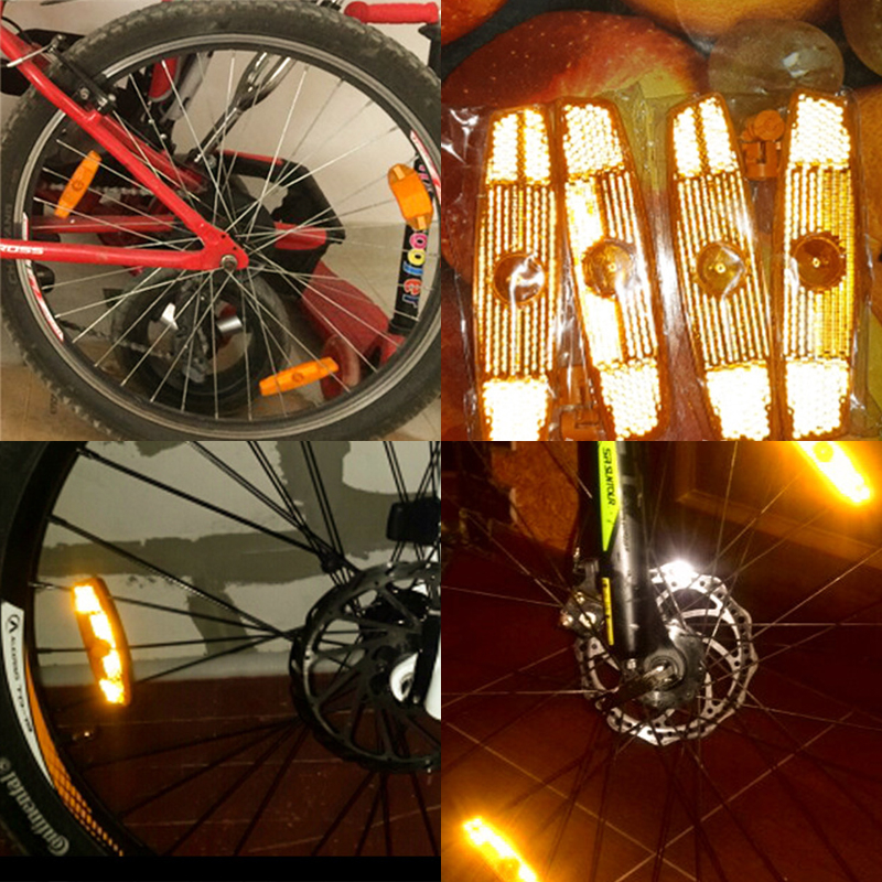 Bicycle Reflective Spokes Steel Ring Mountain Bike Reflective Strip Card Reflective Bicycle Riding Equipment