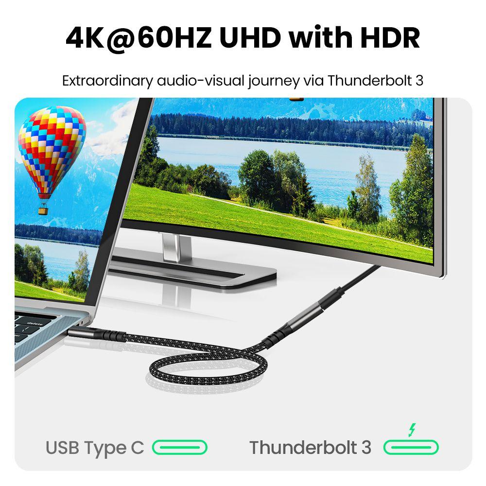 Dây Cáp Sạc Nhanh / Truyền Dữ Liệu Type-C 4K 60Hz 10Gbps Chuyên Dụng Cho Laptop