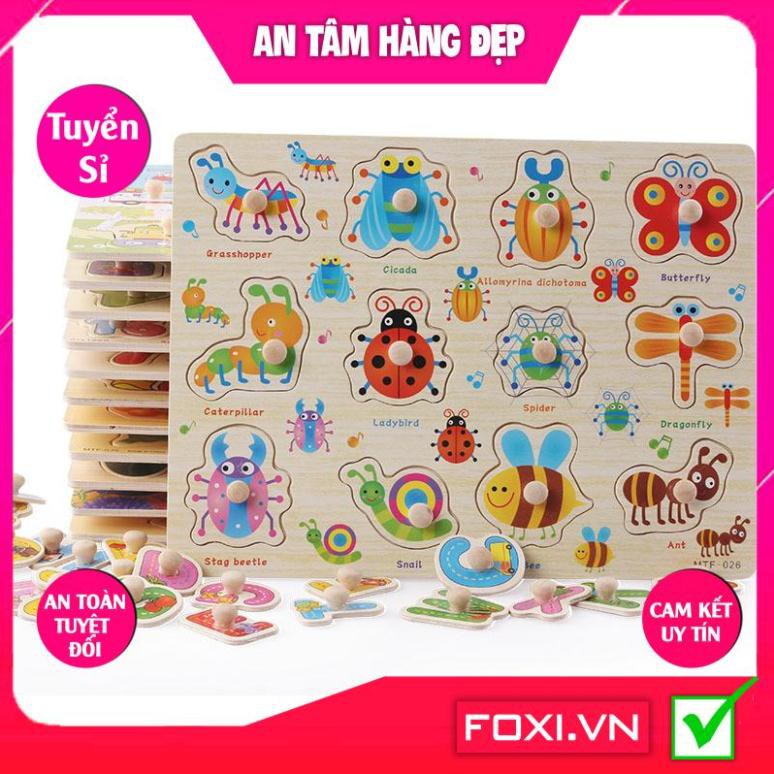 Bảng núm(Loại To)Chủ đề chữ,hình thông minh đa dạng Foxi-Bảng to-Phát triển khả năng ghi nhớ-tưởng tượng-suy luận-logic